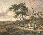 Jan Wijnants Landscape with pedlar and resting woman. Germany oil painting artist
